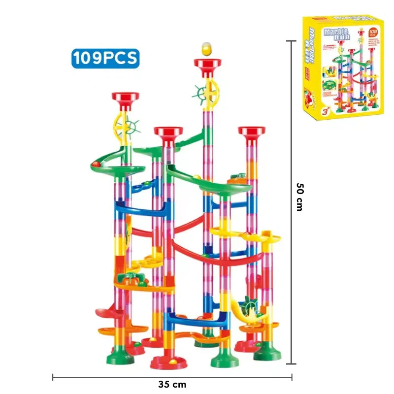 Blocos de Montar de Pista Educativa Criativa e Divertida com Bolinhas