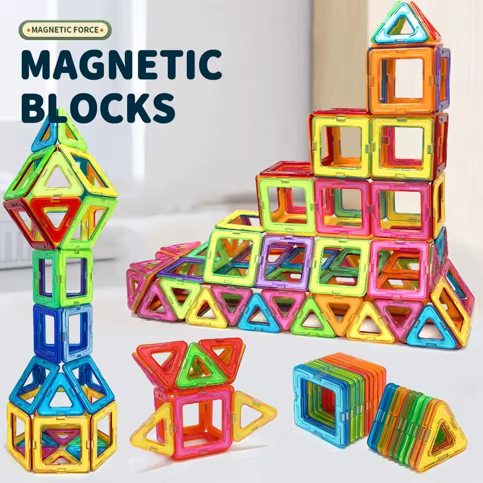 Blocos Magnéticos Tamanho Grande Brinquedo Educativo Criativo