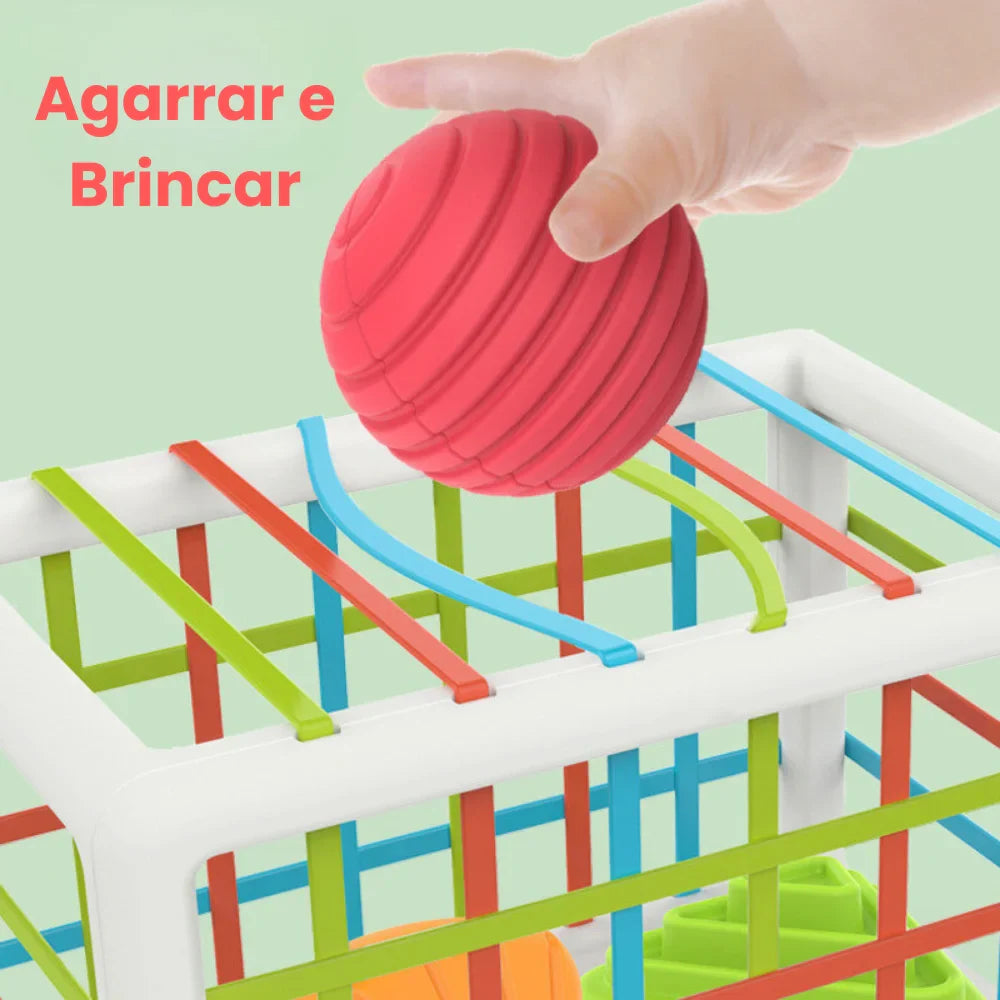 Brinquedo Educativo Blocos de Formas Coloridos Aprendizagem Sensorial