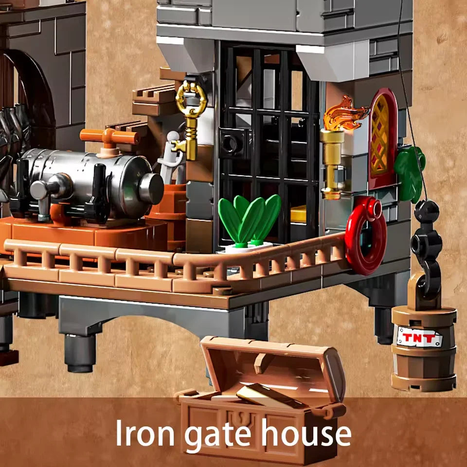 Blocos de Montar Navio Pirata Criativo Desenvolvimento Imaginativo