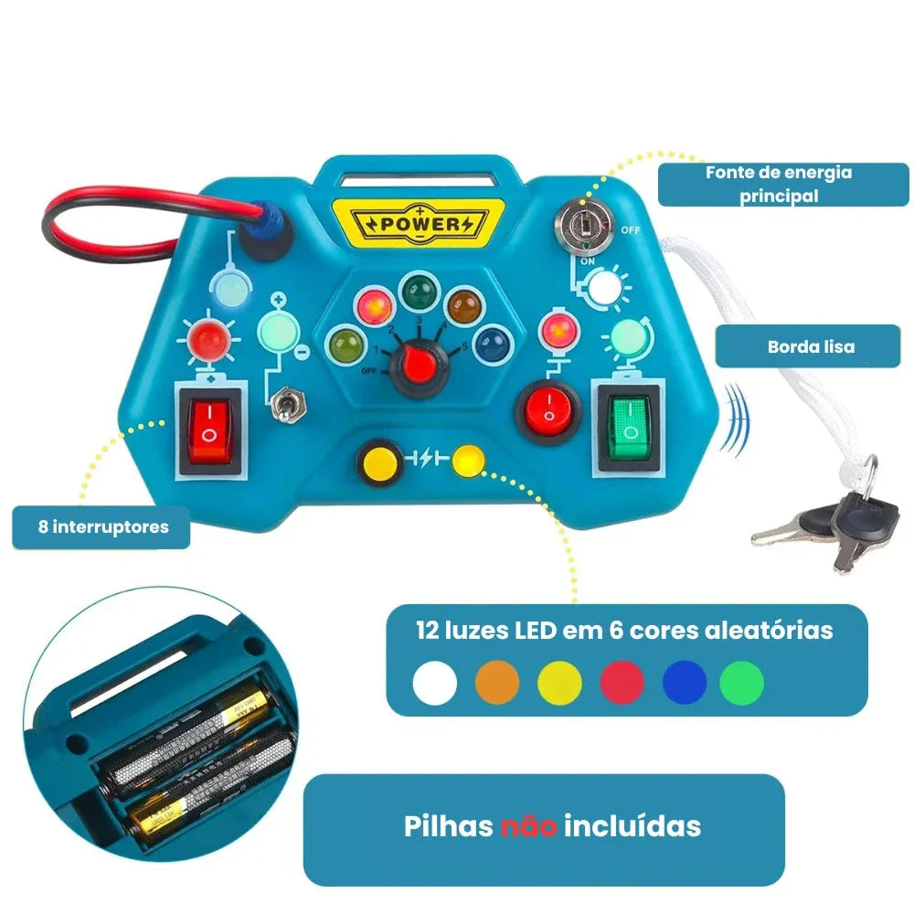 Brinquedo Educativo Montessori com Luz LED e Interruptor
