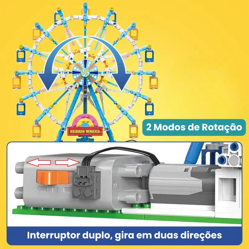 Blocos de Montar Roda-Gigante Iluminada para Crianças