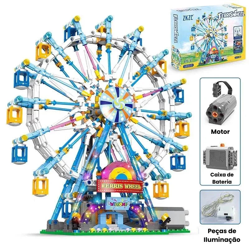 Blocos de Montar Roda-Gigante Iluminada para Crianças