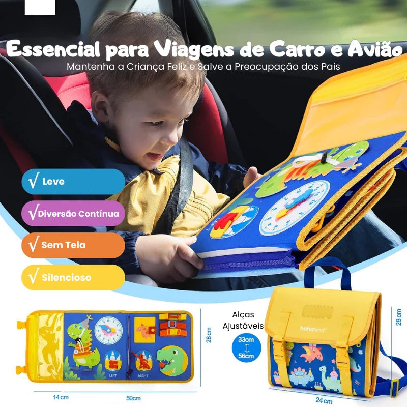 Brinquedo Educativo Montessori Mochila Sensorial de Habilidades