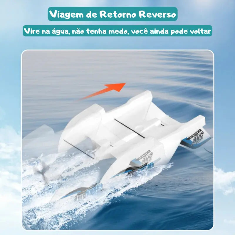 Avião de Controle Remoto Planador Diversão Dupla no Ar e na Água