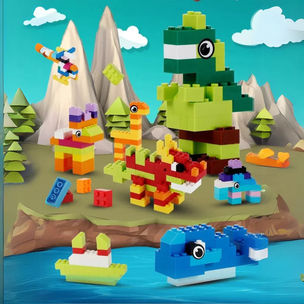 Blocos de Montar 1000 Peças Brinquedo Educativo Clássico