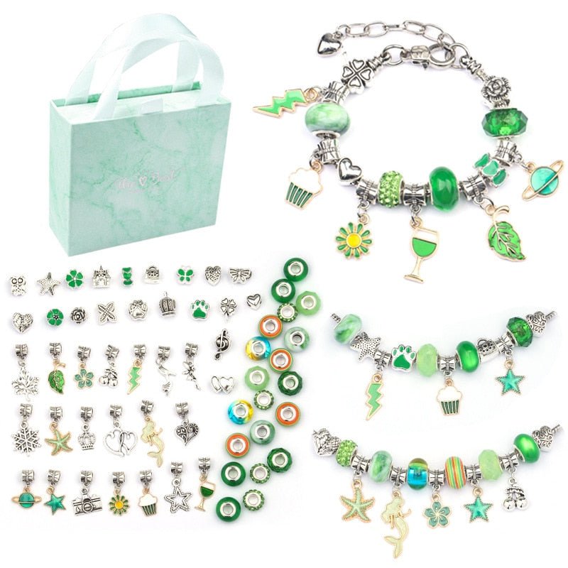 Kit de Montar Pulseiras Femininas – 63 Peças para Criar, Brilhar e Personalizar!