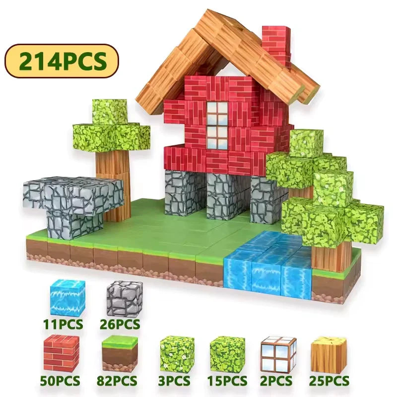 Blocos de Montar Magnéticos Brinquedo Educativo Criativo