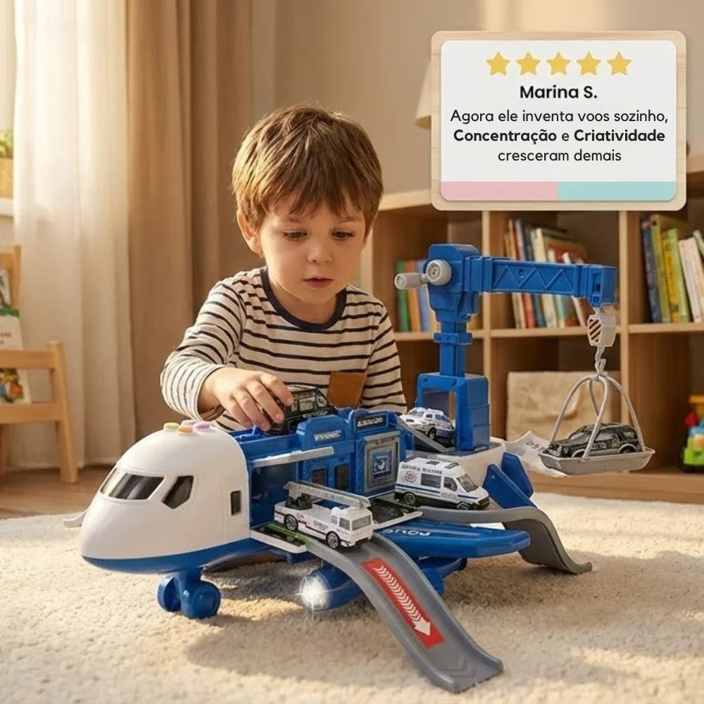 Avião de Brinquedo Grande Com Música e Luzes Estímulo Criativo e Diversão